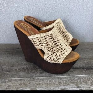 Sbicca Vintage Collection Wood Platform